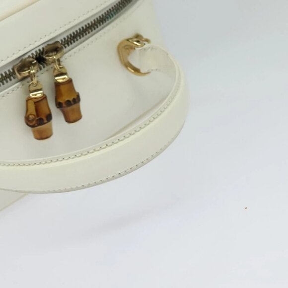 GUCCI Vanity Cosmetic Pouch Patent 2way Gold White 000 270 0323 Auth ep8794 - Picture 7 of 15